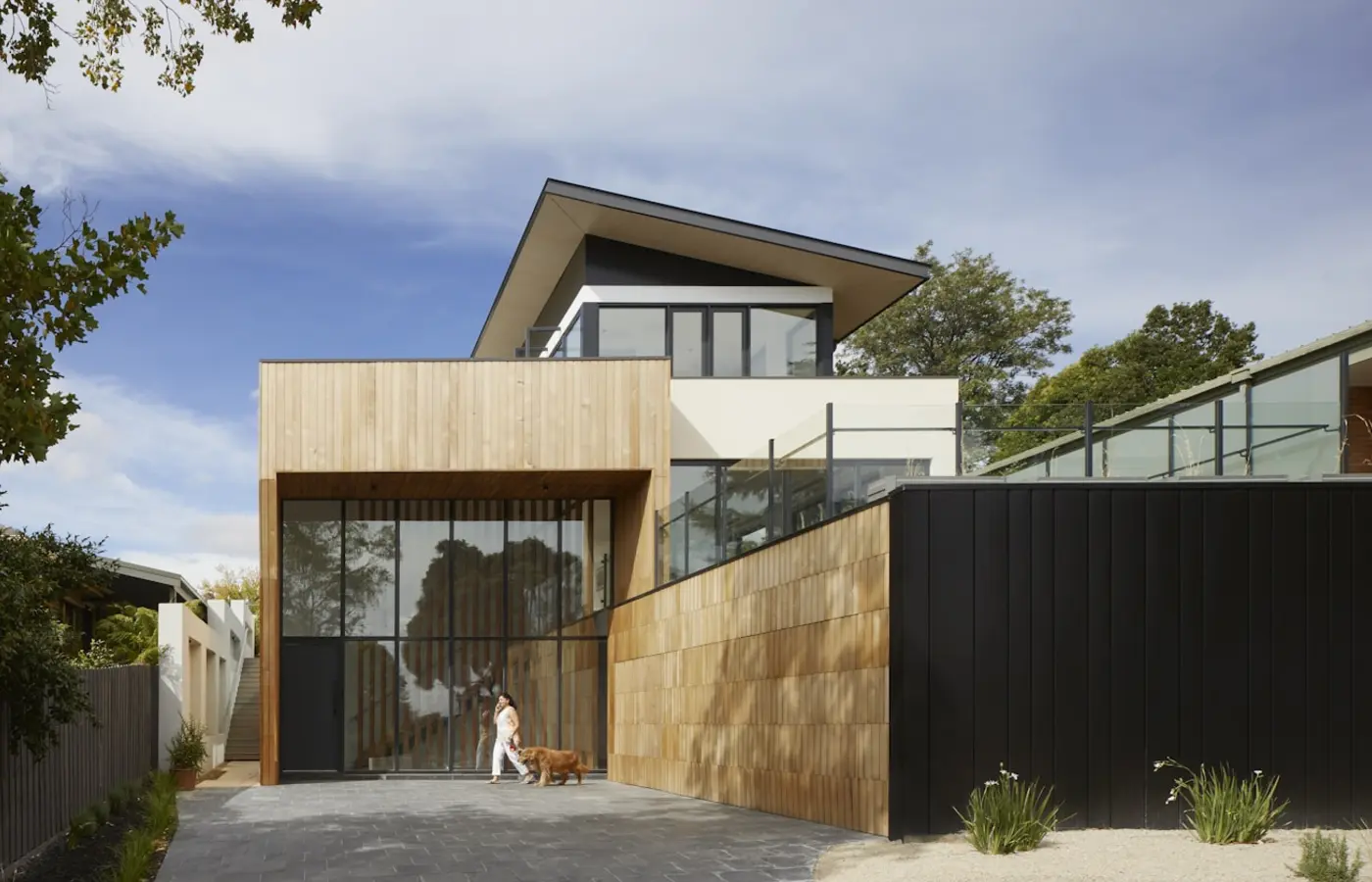 Timber and black contemporary home